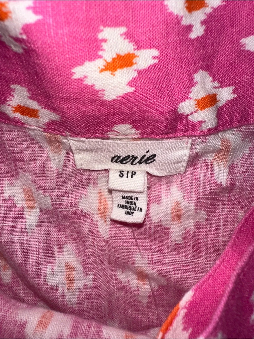Aerie Pink Pattern Wrap Skirt Women’s Size Small